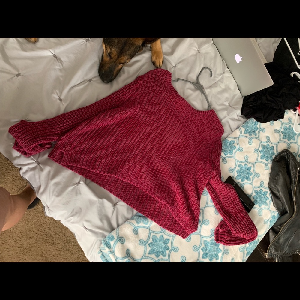 Burgundy sweater